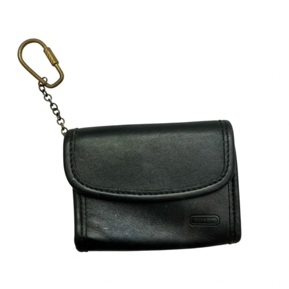Coach vintage black leather Multifunction Wallet Cardholder